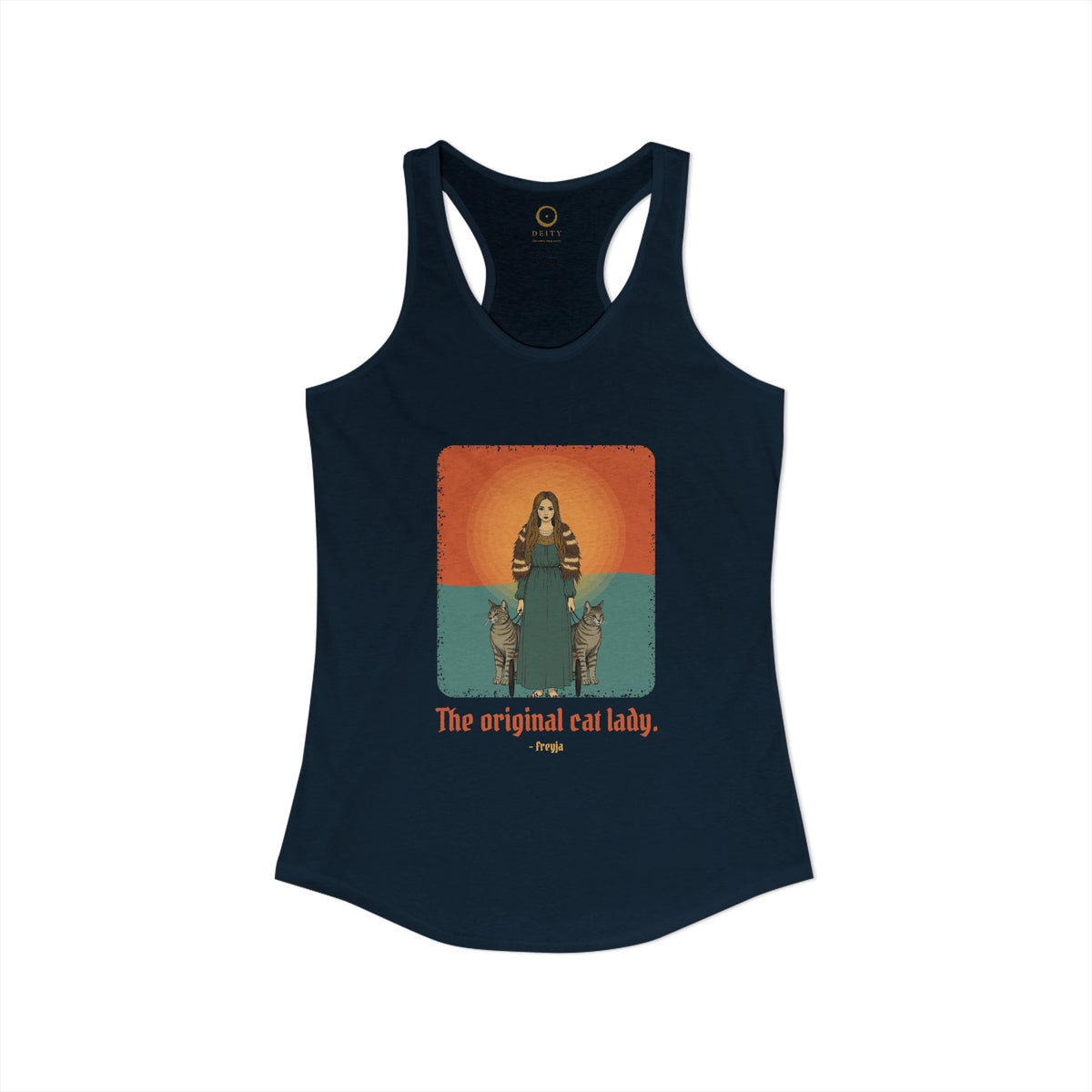 Freyja: Lender of the Falcon Cloak — Women's Racerback Tank
