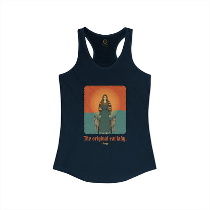 Freyja: Lender of the Falcon Cloak — Women's Racerback Tank