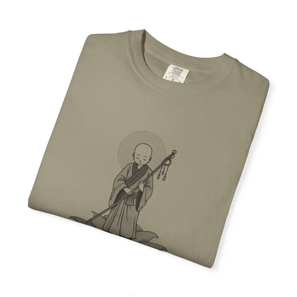 Jizō · “Travel buddy.” — Garment-Dyed One-Ink Tee