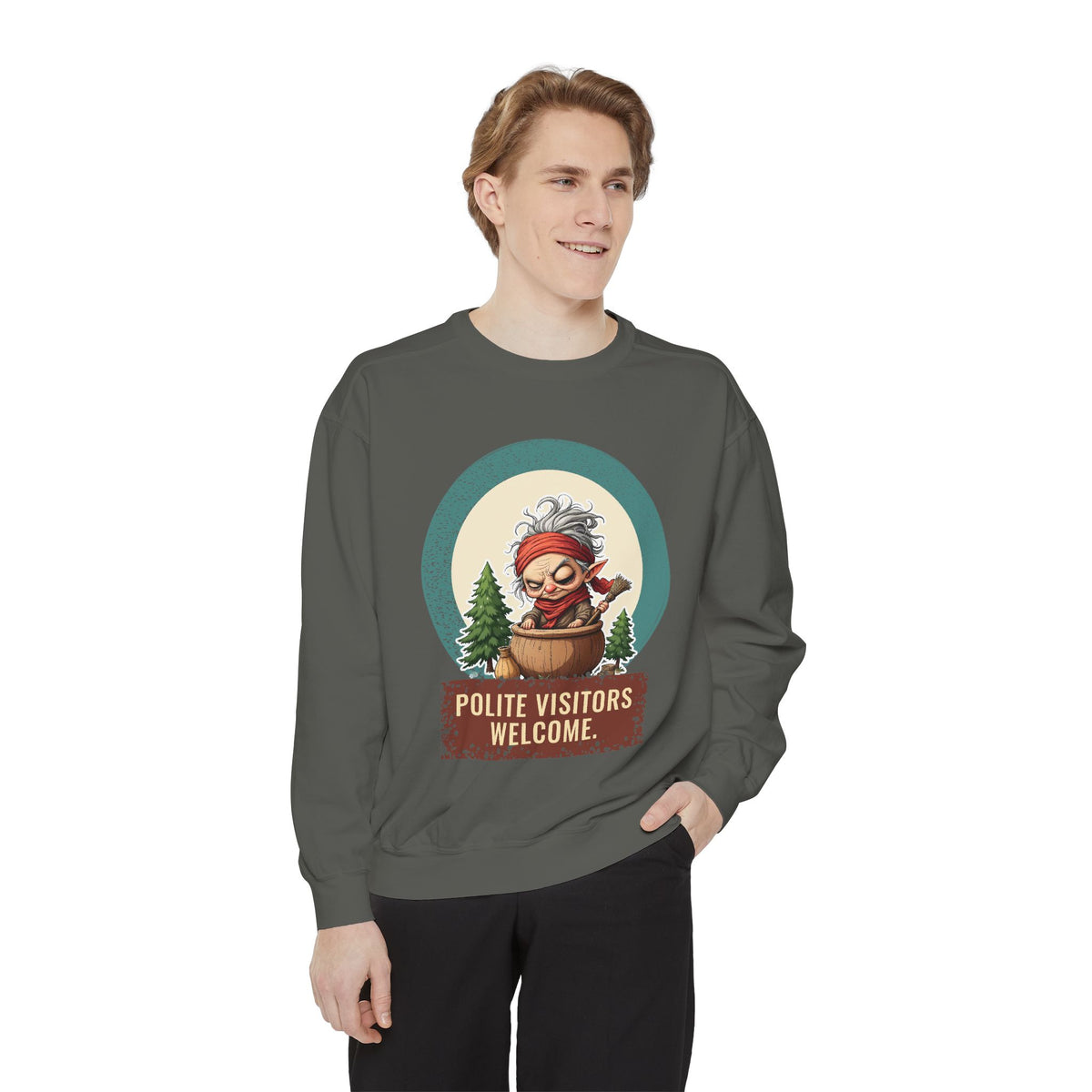 Baba Yaga: Grandmother Witch — Garment-Dyed Sweatshirt
