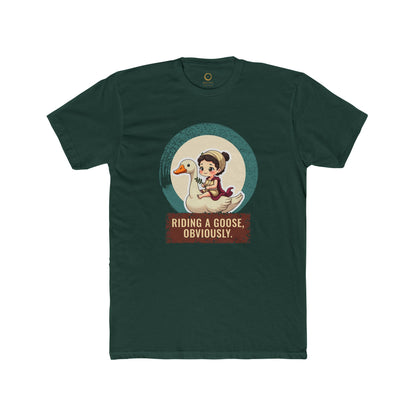 Aphrodite · “Riding a goose, obviously.” — Unisex T-Shirt