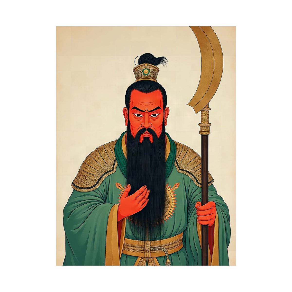Guan Gong: Lord of the Magnificent Beard — Art Print