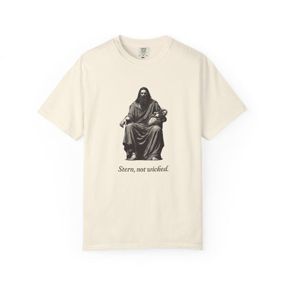 Hades · “Stern, not wicked.” — Garment-Dyed One-Ink Tee