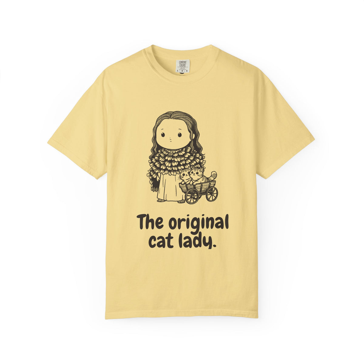 Freyja · “The original cat lady.” — Garment-Dyed One-Ink Tee