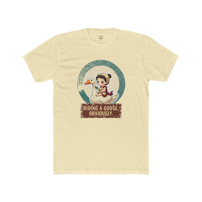 Aphrodite · “Riding a goose, obviously.” — Unisex T-Shirt