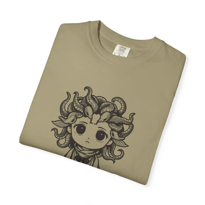 Medusa · “Look again.” — Garment-Dyed One-Ink Tee