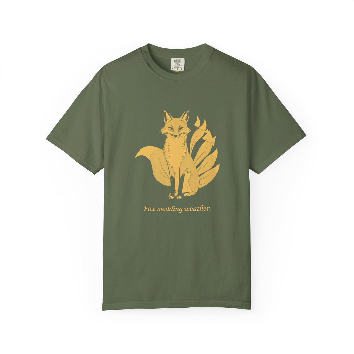 Kitsune · “Fox wedding weather.” — Garment-Dyed One-Ink Tee