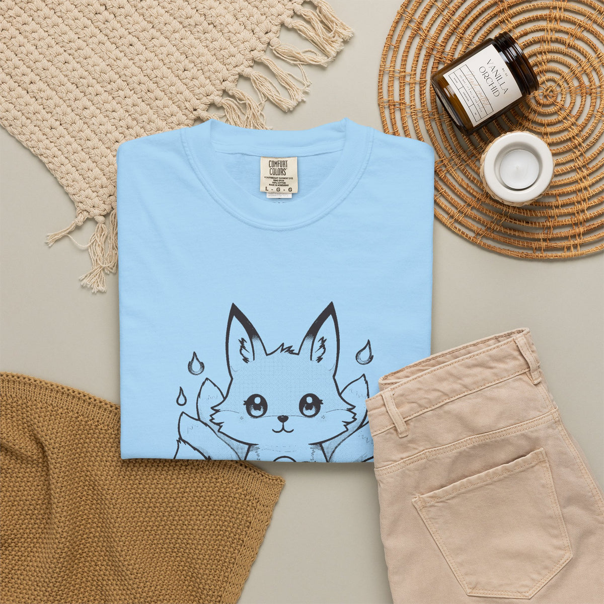 Kitsune · “Fox wedding weather.” — Garment-Dyed One-Ink Tee