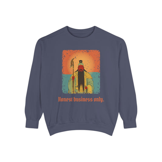 Guan Gong: Guardian of the Temple — Garment-Dyed Sweatshirt