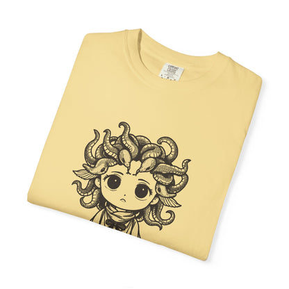 Medusa · “Look again.” — Garment-Dyed One-Ink Tee