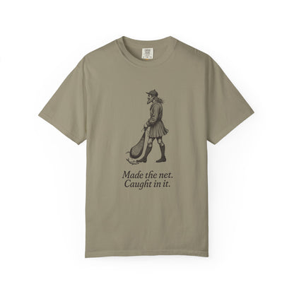 Loki: Maker of the First Net — Garment-Dyed One-Ink Tee