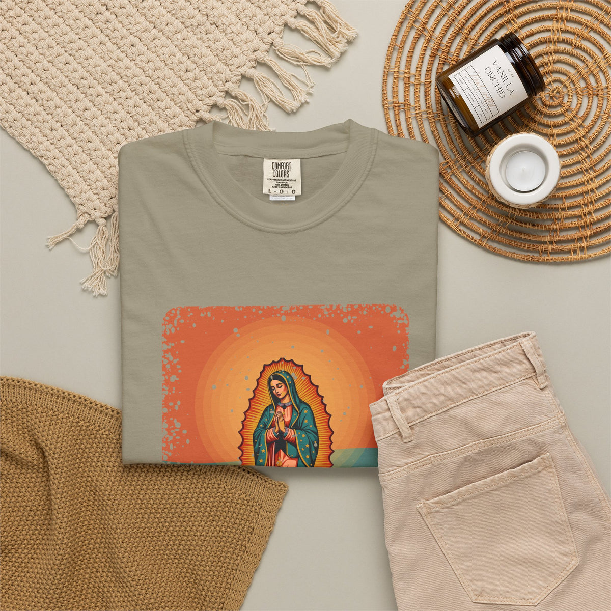 Our Lady of Guadalupe · “Roses in December.” — Garment-Dyed T-Shirt