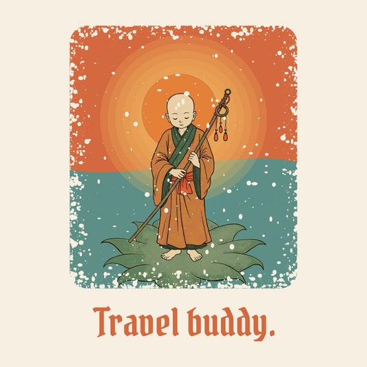 Design card: Jizō, “Travel buddy.”