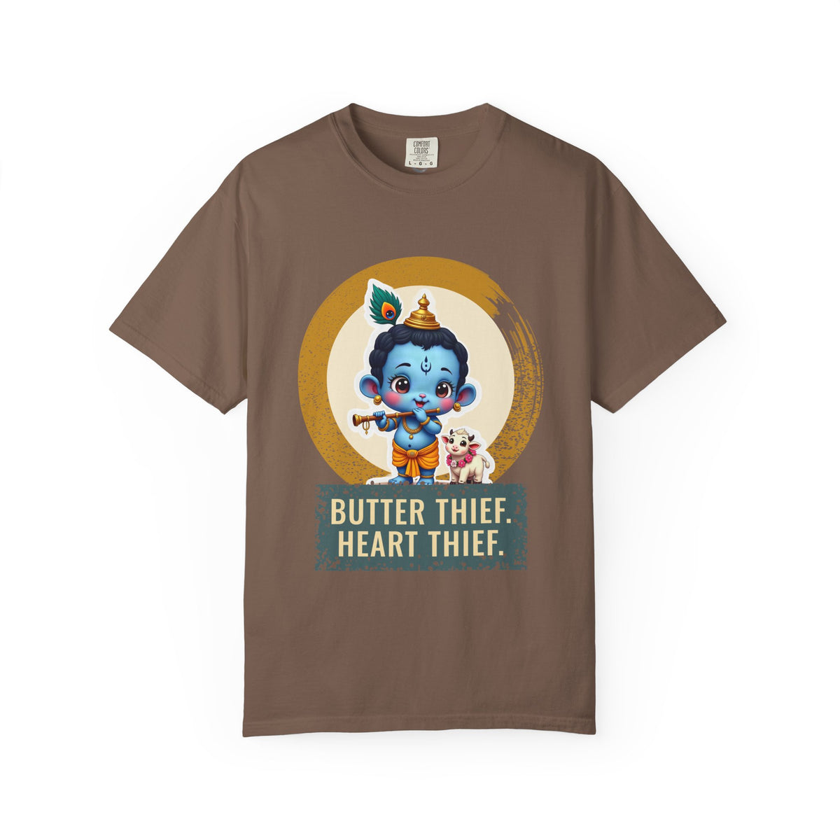 Krishna · “Butter thief. Heart thief.” — Garment-Dyed T-Shirt