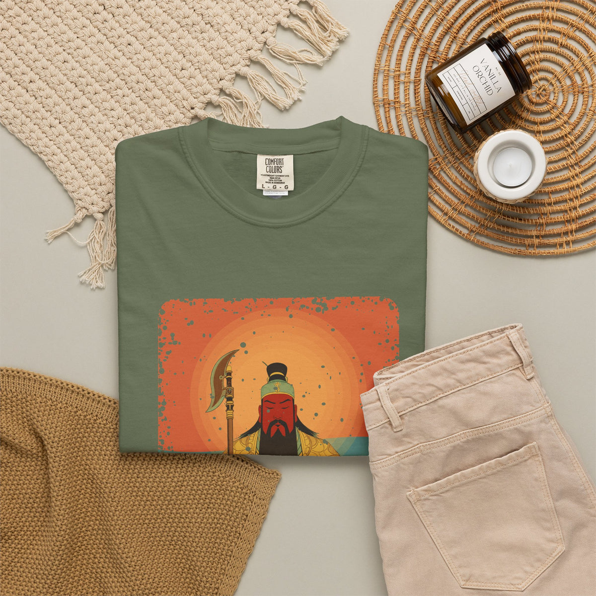 Guan Gong: Guardian of the Temple — Garment-Dyed T-Shirt