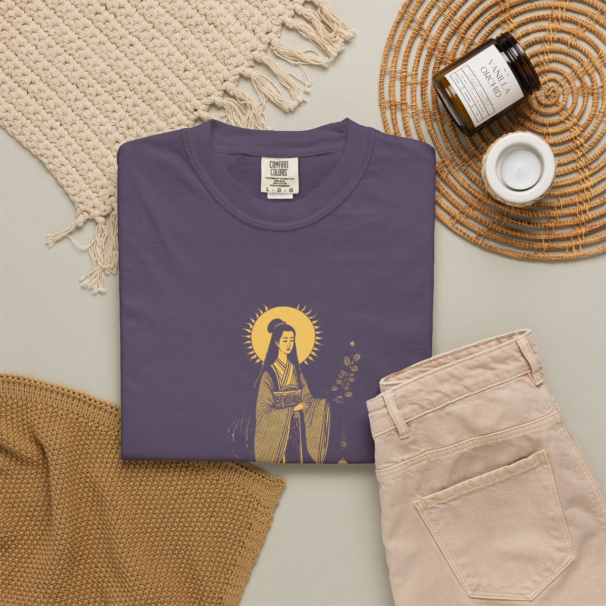 Amaterasu · “Came out of the cave for this.” — Garment-Dyed One-Ink Tee