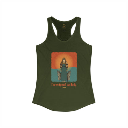 Freyja: Lender of the Falcon Cloak — Women's Racerback Tank