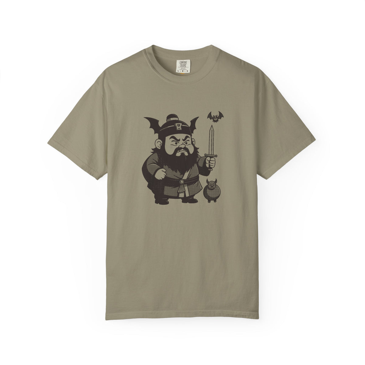Zhong Kui: Bringer of the Five Blessings — Garment-Dyed One-Ink Tee