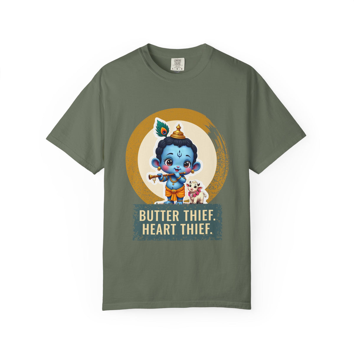 Krishna · “Butter thief. Heart thief.” — Garment-Dyed T-Shirt