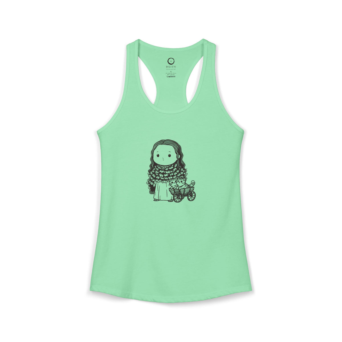 Freyja: Cats at the Reins — Women's Racerback Tank