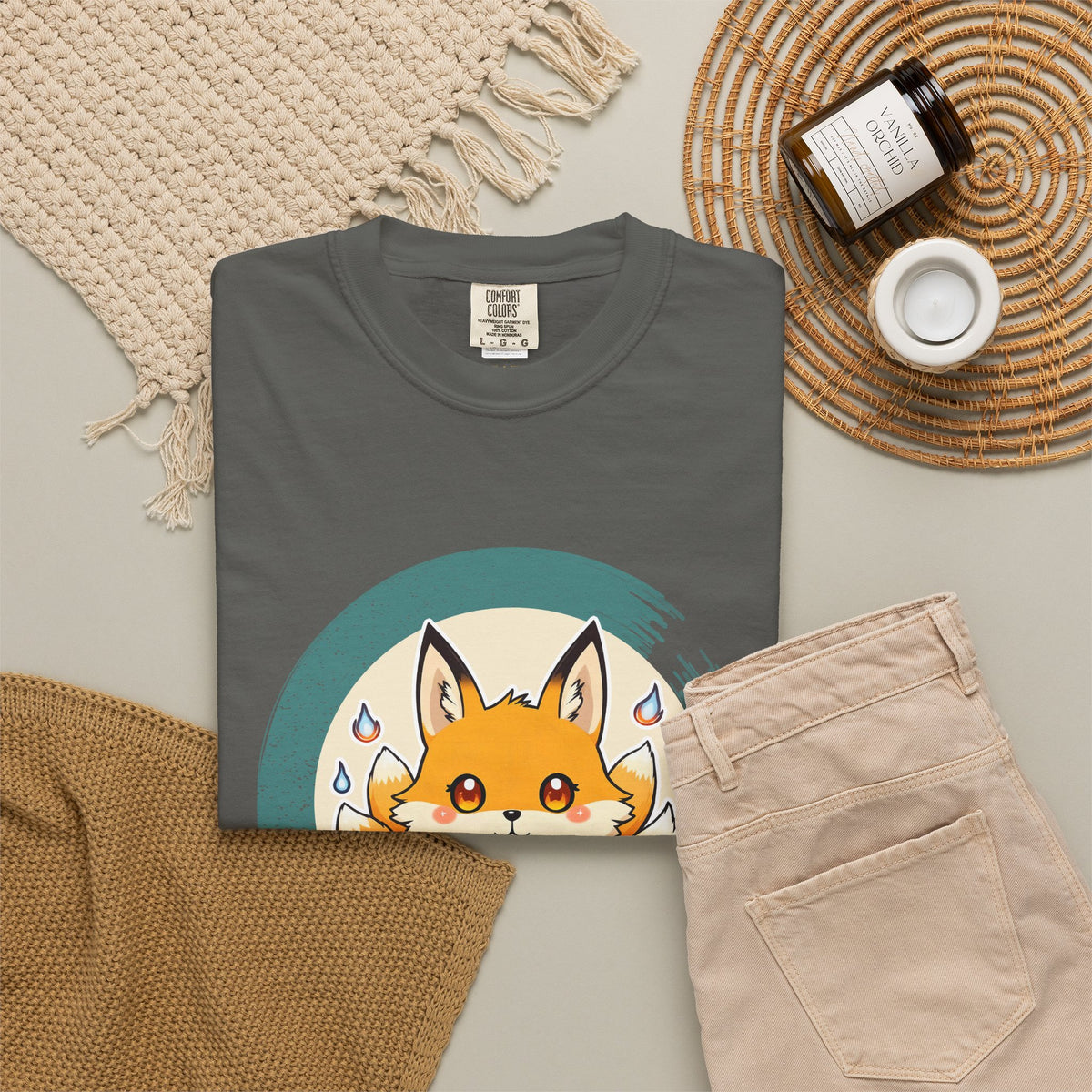 Kitsune · “Fox wedding weather.” — Garment-Dyed T-Shirt