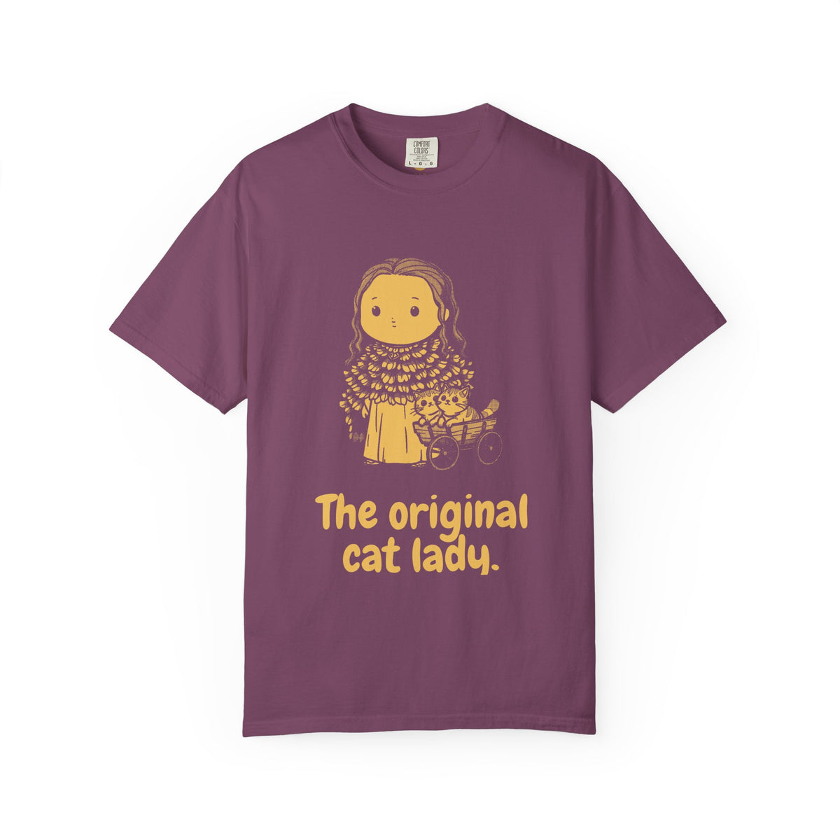 Freyja · “The original cat lady.” — Garment-Dyed One-Ink Tee