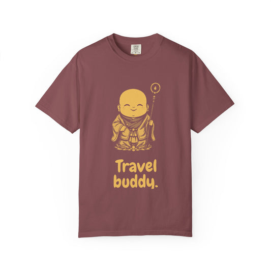 Jizō · “Travel buddy.” — Garment-Dyed One-Ink Tee