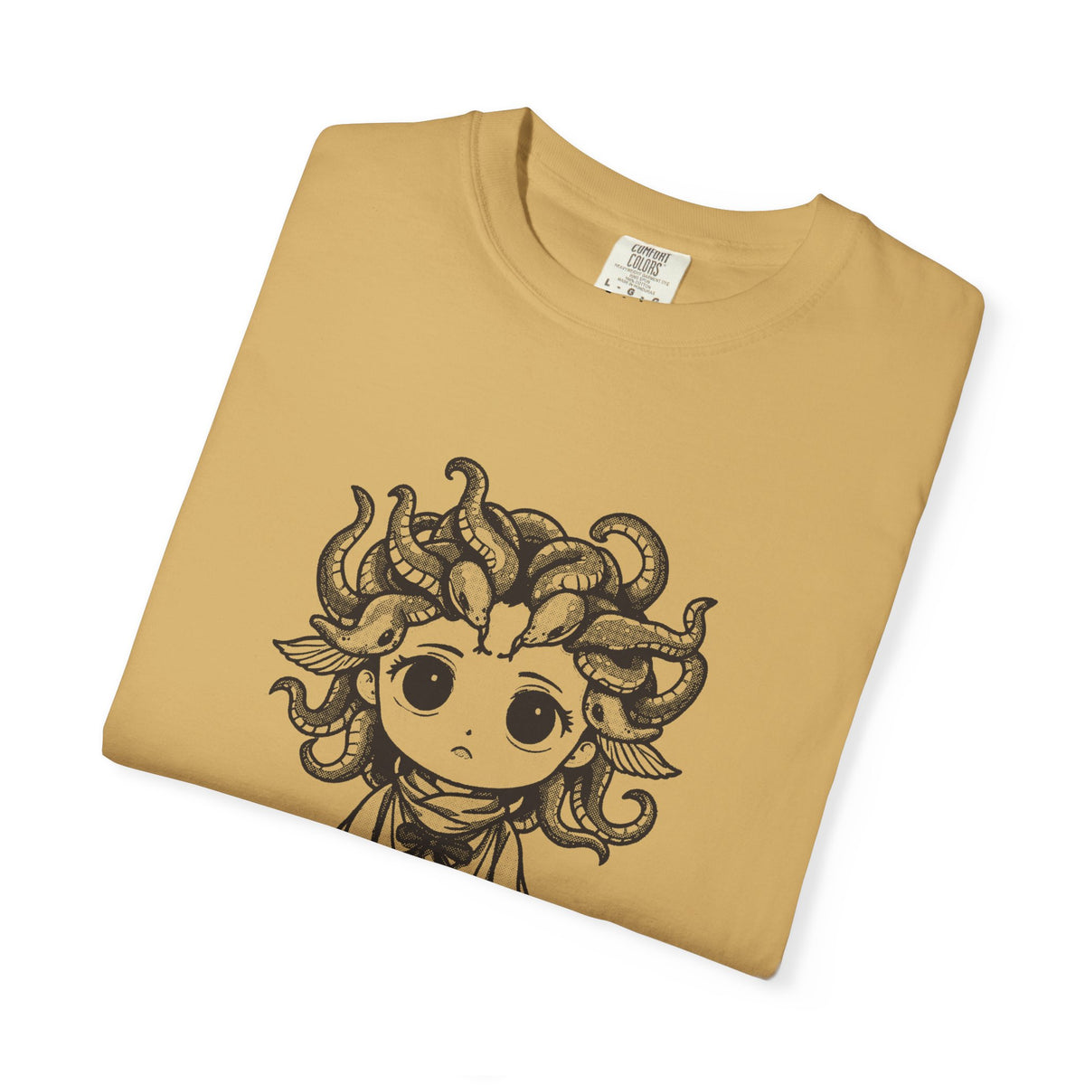 Medusa · “Look again.” — Garment-Dyed One-Ink Tee