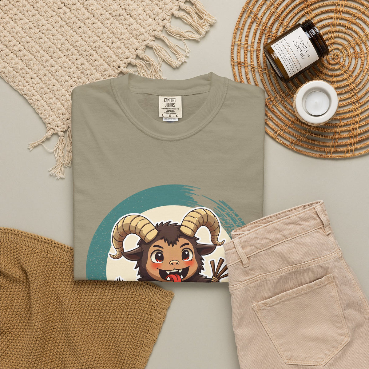 Krampus · “Mostly good this year.” — Garment-Dyed T-Shirt