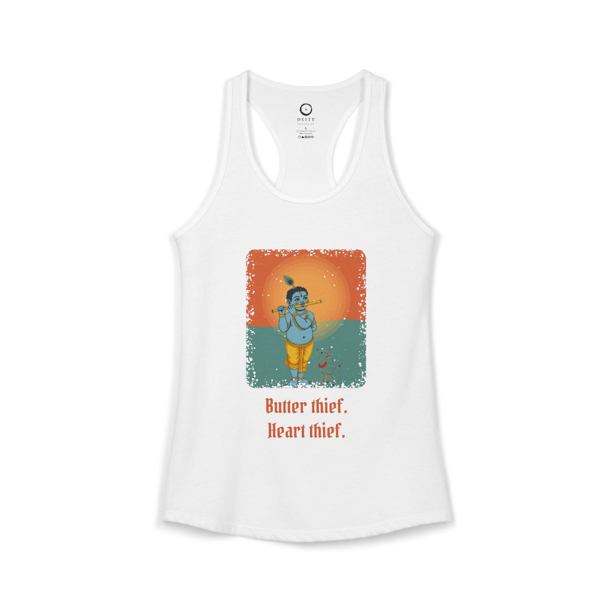 Krishna: Protector of Cows — Women's Racerback Tank