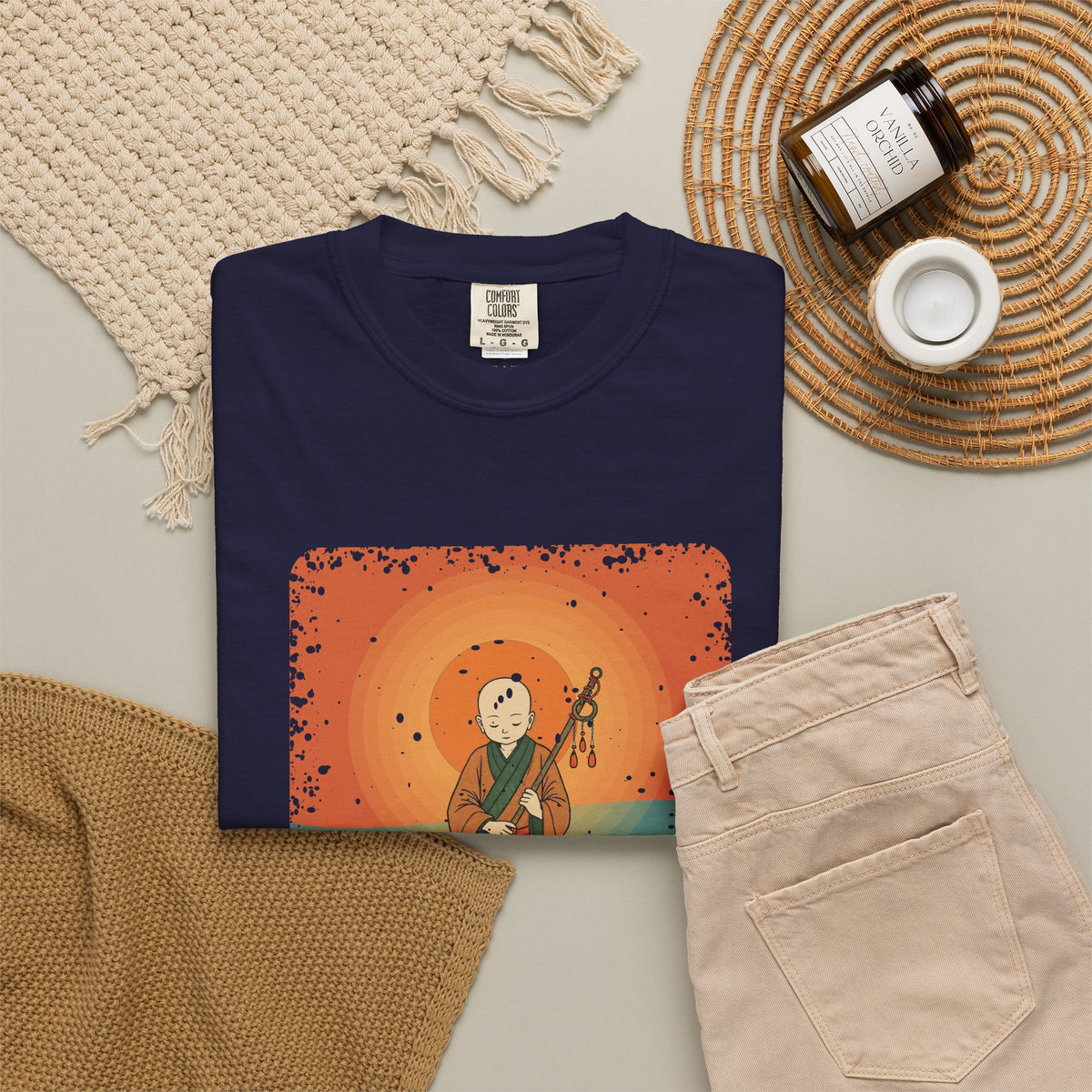 Jizō · “Travel buddy.” — Garment-Dyed T-Shirt