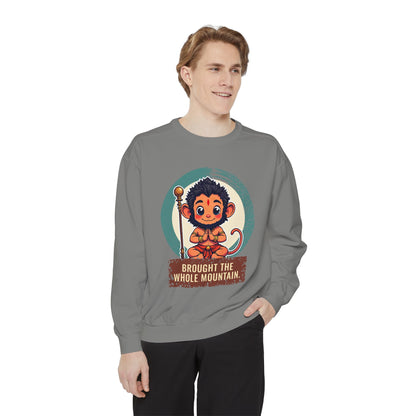 Hanuman · “Brought the whole mountain.” — Garment-Dyed Sweatshirt
