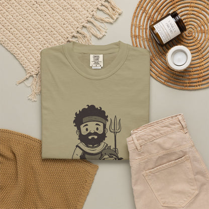 Poseidon · “He got the sea.” — Garment-Dyed One-Ink Tee