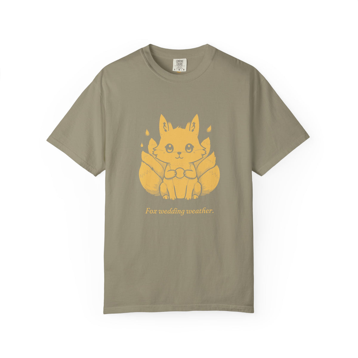 Kitsune · “Fox wedding weather.” — Garment-Dyed One-Ink Tee