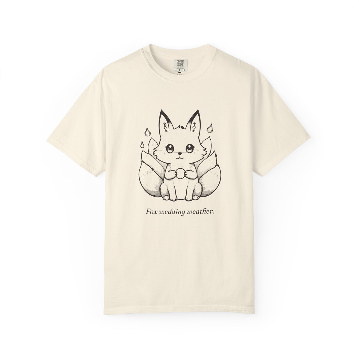 Kitsune · “Fox wedding weather.” — Garment-Dyed One-Ink Tee