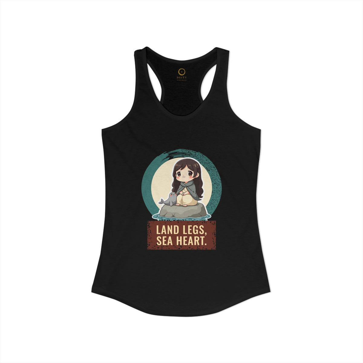 Selkie: Grey Selkie of Sule Skerry — Women's Racerback Tank
