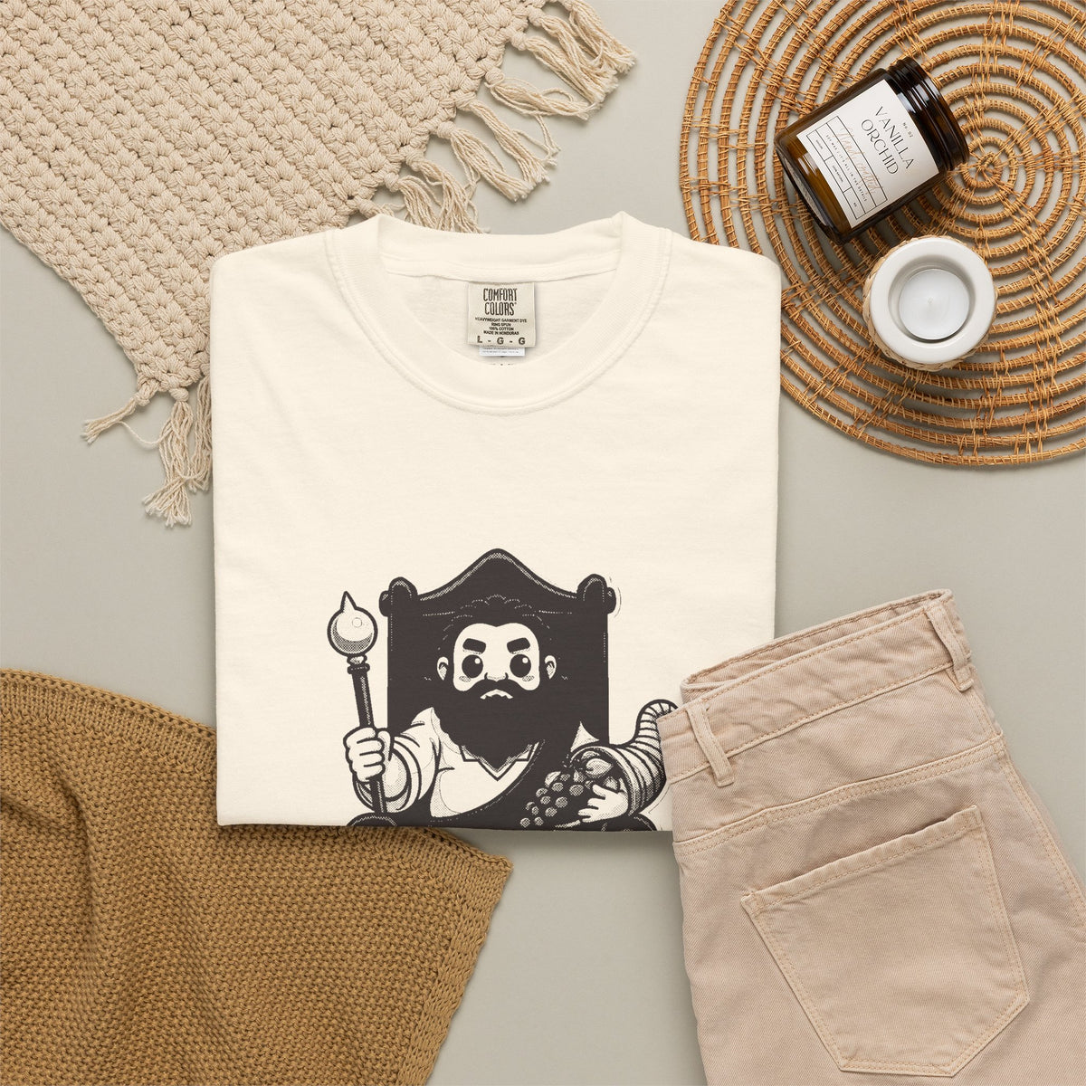 Hades · “Stern, not wicked.” — Garment-Dyed One-Ink Tee