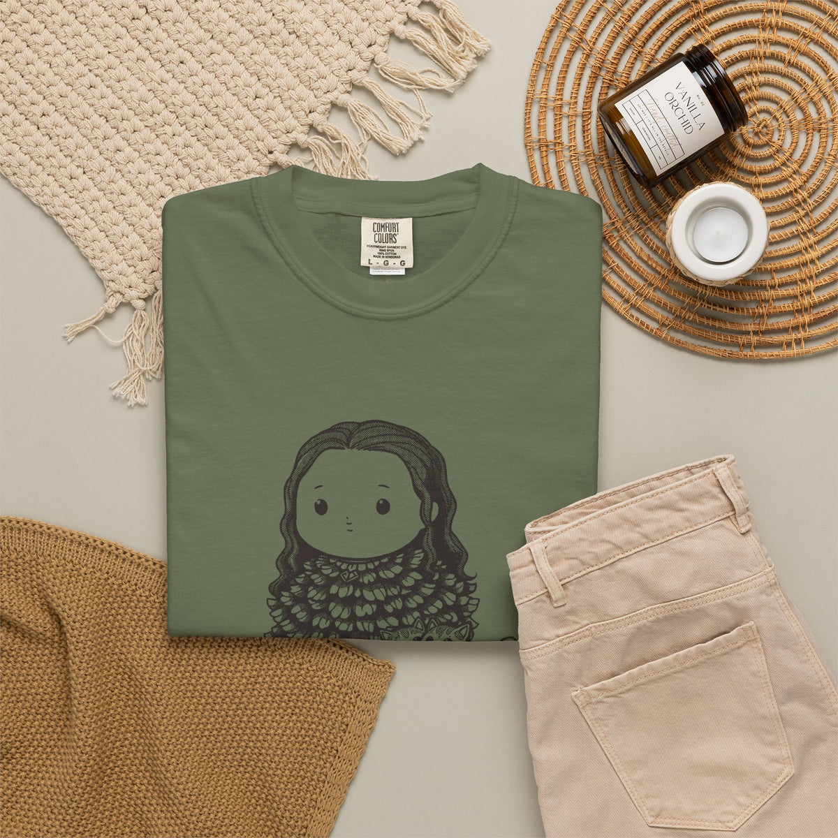 Freyja · “The original cat lady.” — Garment-Dyed One-Ink Tee