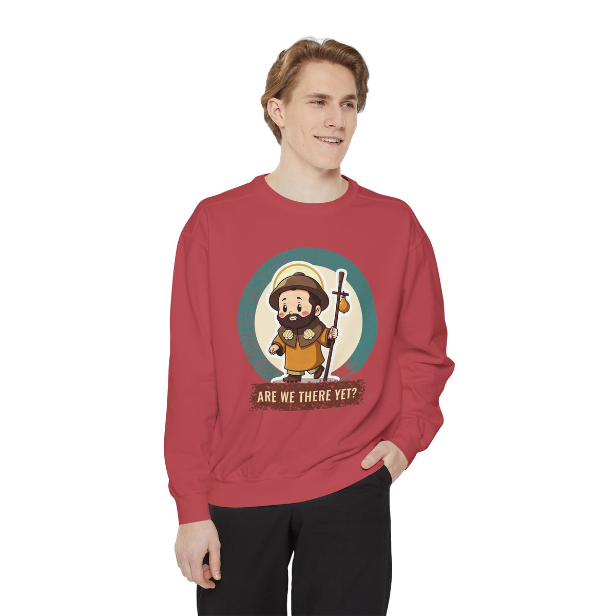 St James the Greater · “Are we there yet?” — Garment-Dyed Sweatshirt
