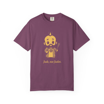 St Jude Thaddeus: Bearer of the Pentecost Flame — Garment-Dyed One-Ink Tee