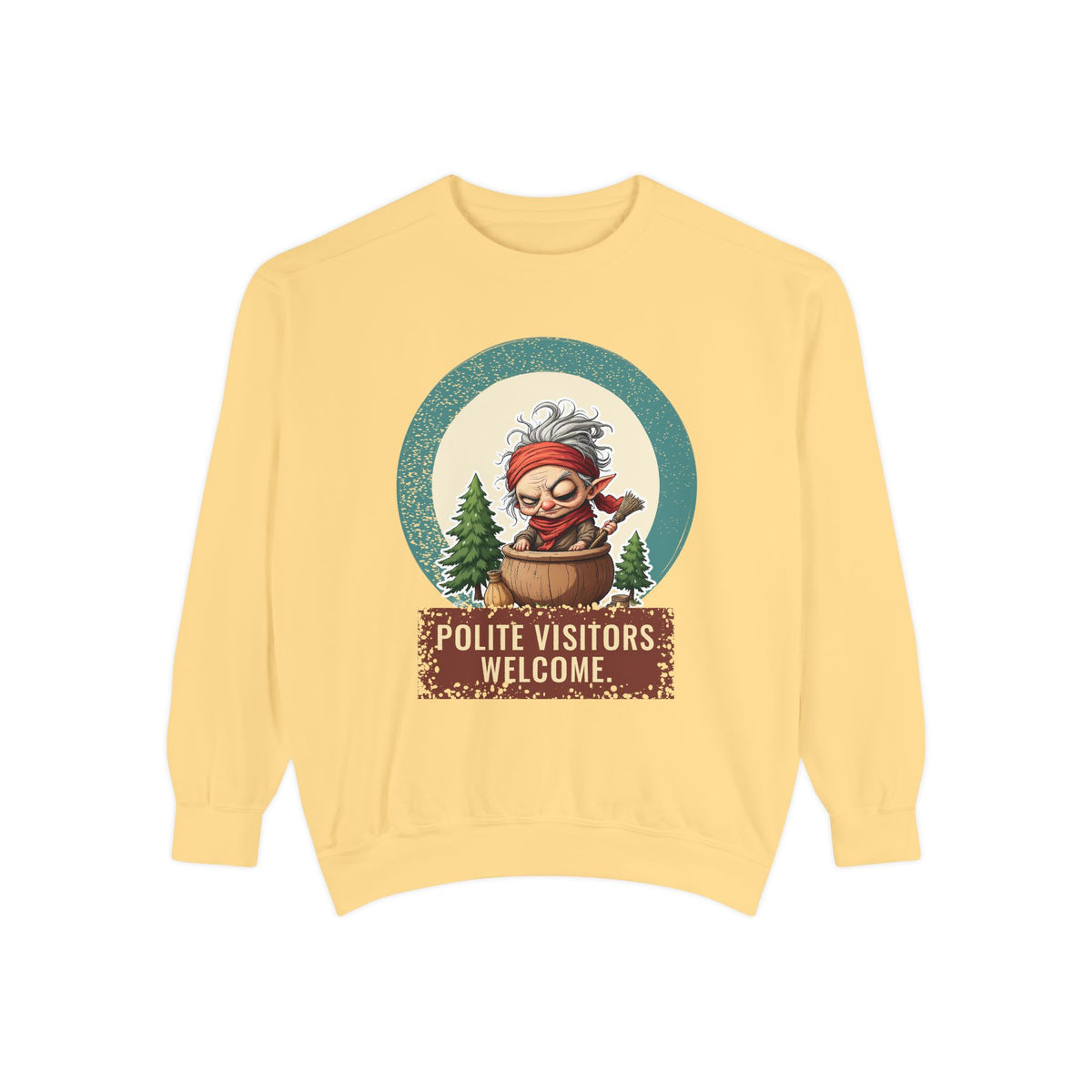 Baba Yaga: Grandmother Witch — Garment-Dyed Sweatshirt