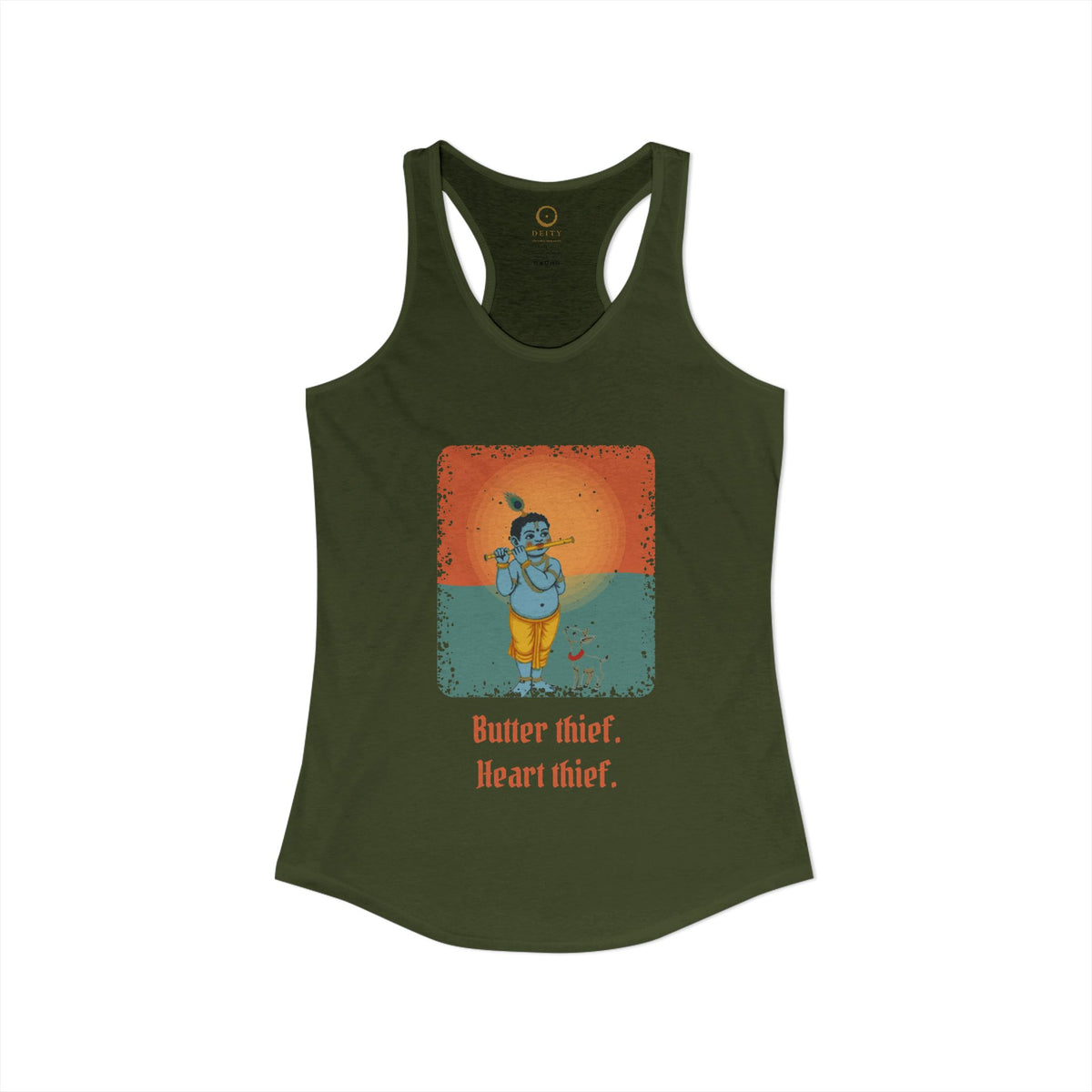 Krishna: Protector of Cows — Women's Racerback Tank