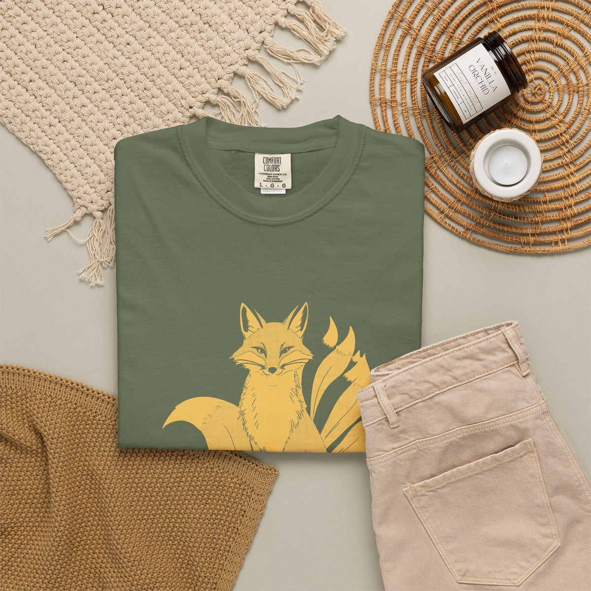 Kitsune · “Fox wedding weather.” — Garment-Dyed One-Ink Tee