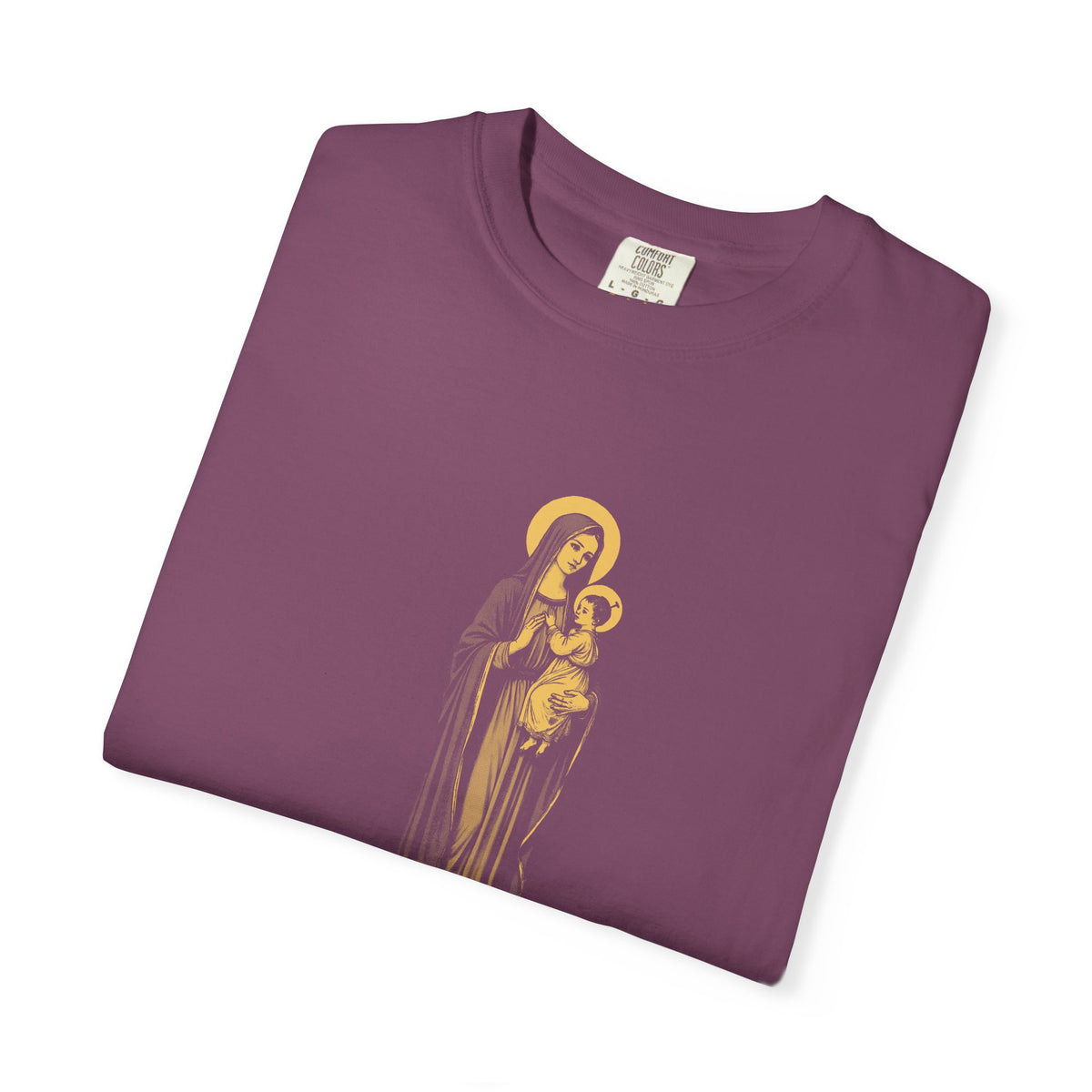 The Virgin Mary · “Ask your mother.” — Garment-Dyed One-Ink Tee