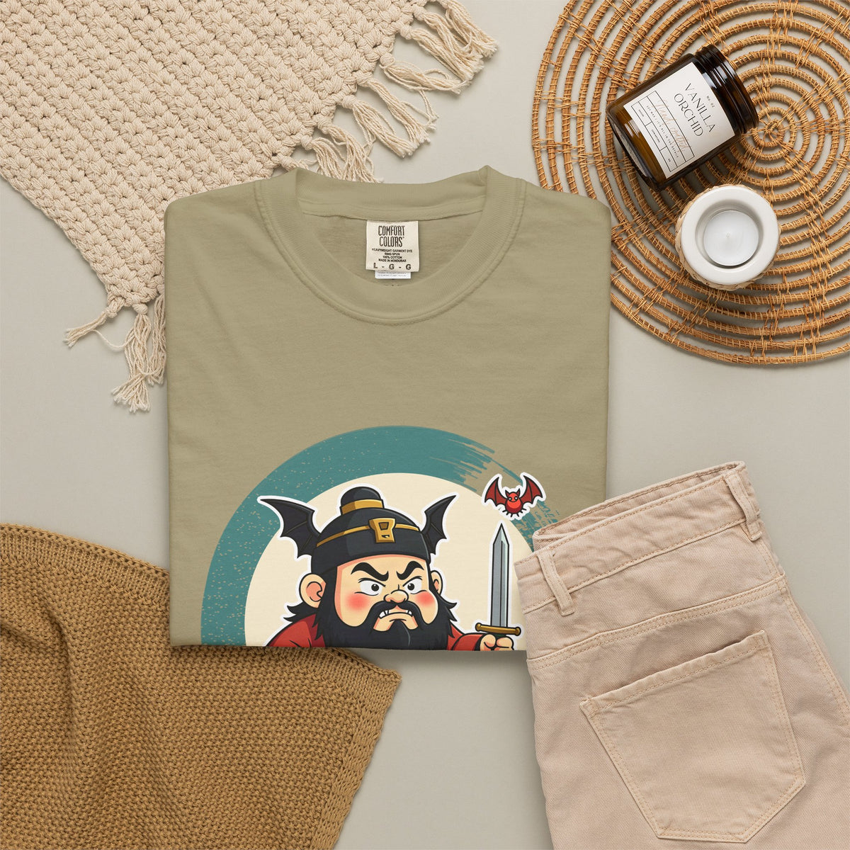 Zhong Kui: Bringer of the Five Blessings — Garment-Dyed T-Shirt