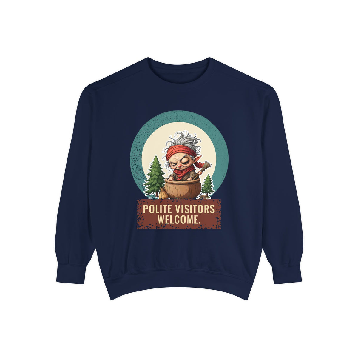 Baba Yaga: Grandmother Witch — Garment-Dyed Sweatshirt
