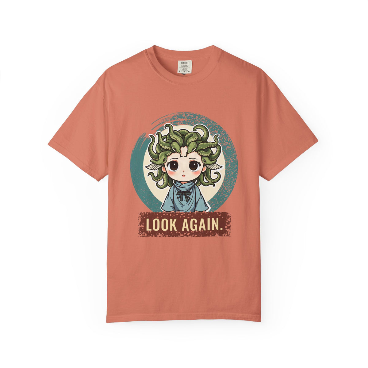 Medusa · “Look again.” — Garment-Dyed T-Shirt