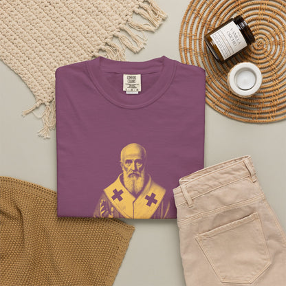 St Nicholas of Myra · “Give in secret.” — Garment-Dyed One-Ink Tee