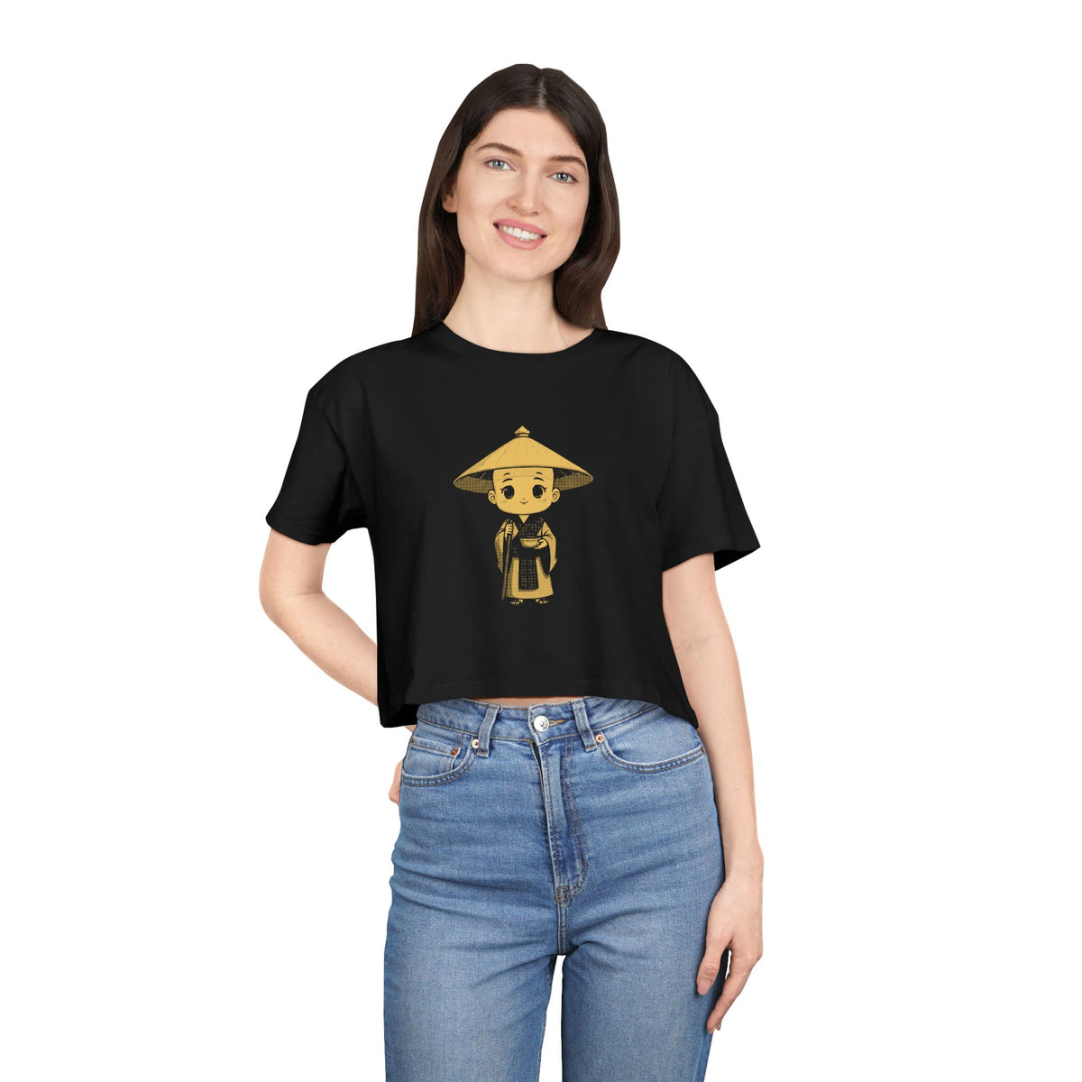 Kōbō Daishi: Walking with Every Pilgrim — Women's Crop Tee