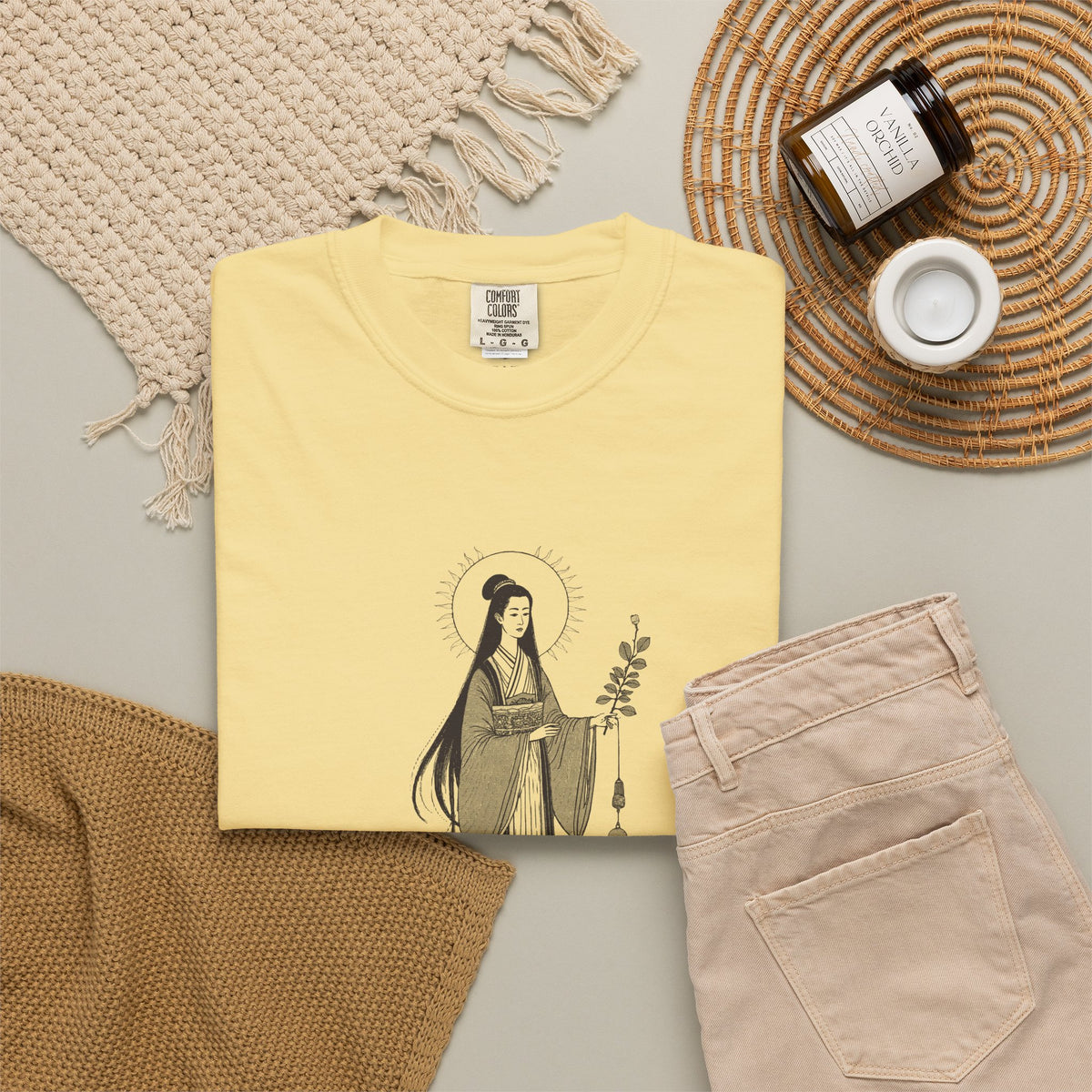 Amaterasu · “Came out of the cave for this.” — Garment-Dyed One-Ink Tee